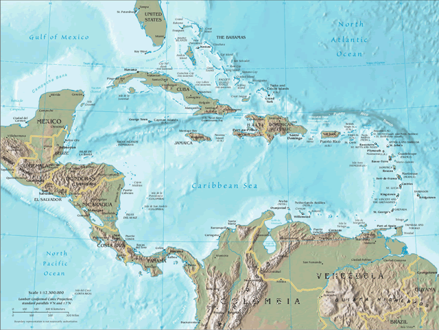 Zentralamerika - Quelle: http://en.wikipedia.org/wiki/File:Central_america_(cia).png