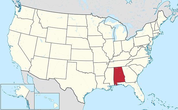 Karte Alabama USA Autor TUBS