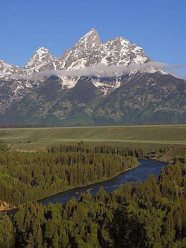 Der Grand Teton und der Snake River im Grand Teton National Park