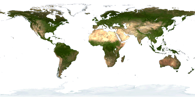 The Blue Marble: Land Surface, Ocean Color and Sea Ice (NASA PD)