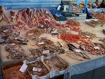 Markt in Catania, Sizilien