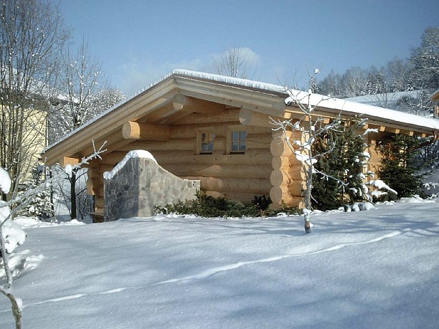 Blockhaussauna-Winter