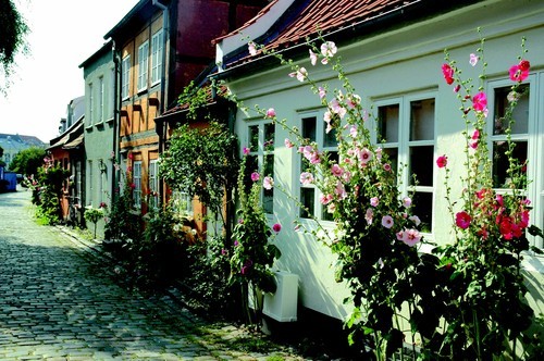 Møllestien, ein reizendes Kopfsteinpflaster-Sträßchen im Herzen von Århus