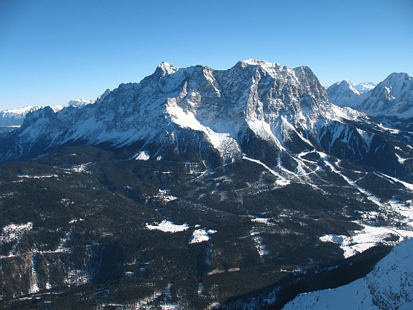 Westansicht Zugspitze, Wettersteingebirge